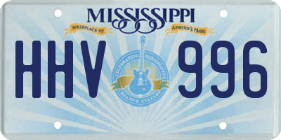 MS license plate HHV996