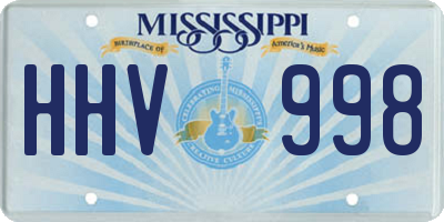 MS license plate HHV998