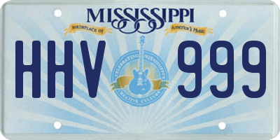 MS license plate HHV999