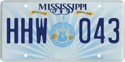 MS license plate HHW043