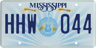 MS license plate HHW044