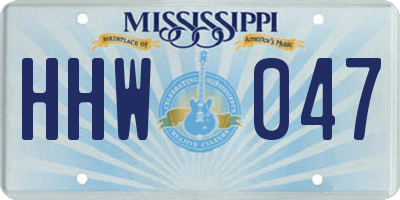 MS license plate HHW047