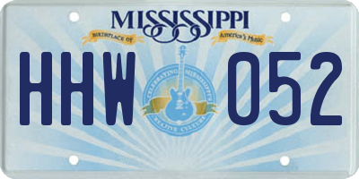MS license plate HHW052