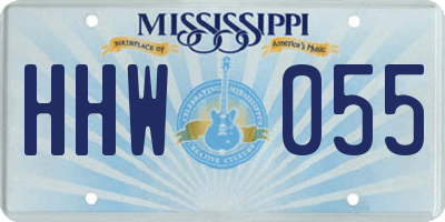 MS license plate HHW055