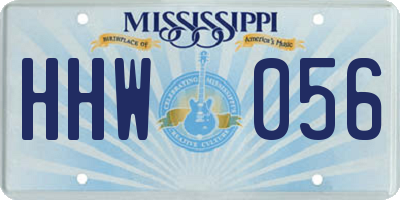 MS license plate HHW056