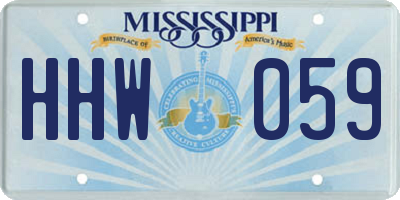 MS license plate HHW059