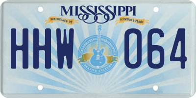 MS license plate HHW064