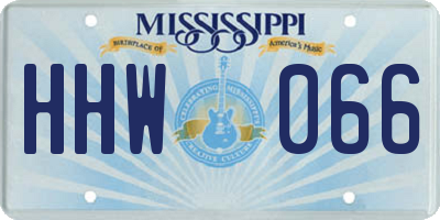 MS license plate HHW066