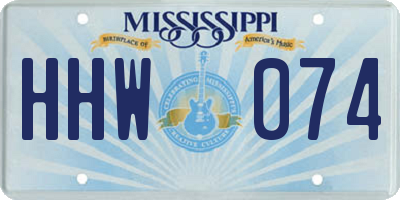 MS license plate HHW074