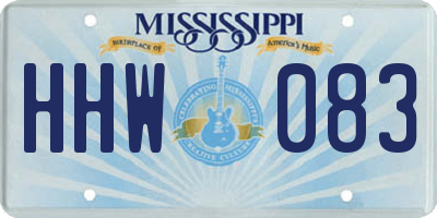 MS license plate HHW083
