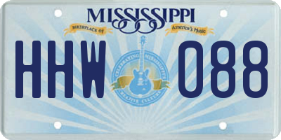 MS license plate HHW088