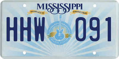 MS license plate HHW091