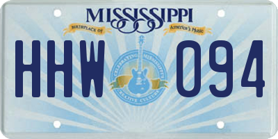 MS license plate HHW094