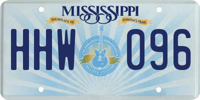 MS license plate HHW096
