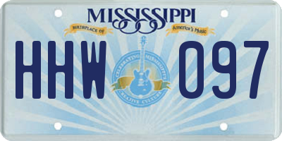 MS license plate HHW097