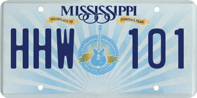 MS license plate HHW101