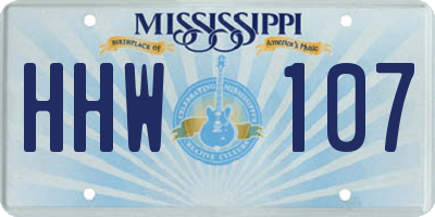 MS license plate HHW107