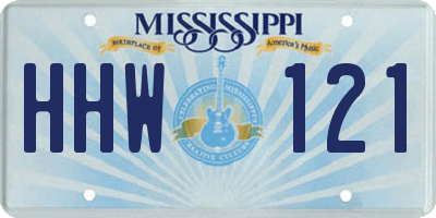 MS license plate HHW121