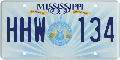 MS license plate HHW134