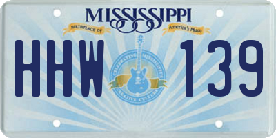 MS license plate HHW139