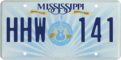 MS license plate HHW141