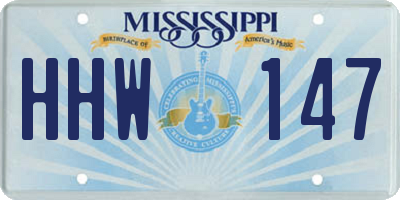 MS license plate HHW147