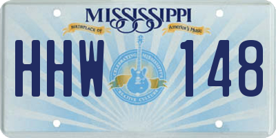 MS license plate HHW148