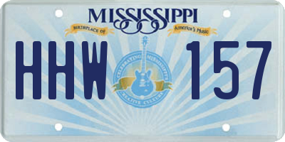 MS license plate HHW157