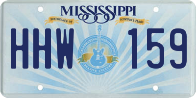 MS license plate HHW159