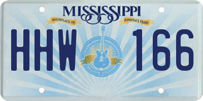 MS license plate HHW166