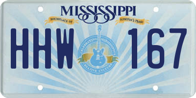MS license plate HHW167