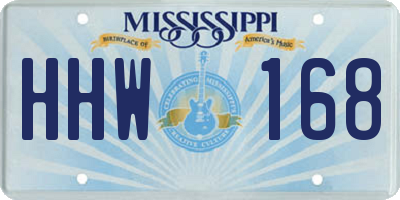 MS license plate HHW168