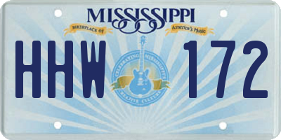 MS license plate HHW172