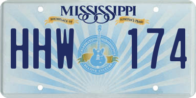 MS license plate HHW174