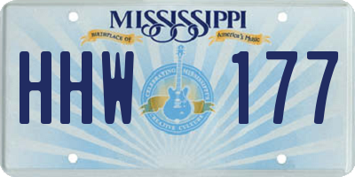 MS license plate HHW177