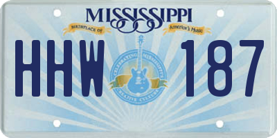 MS license plate HHW187