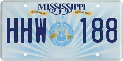 MS license plate HHW188