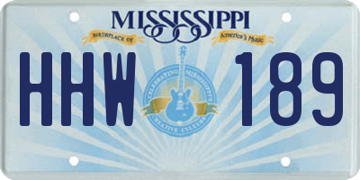 MS license plate HHW189