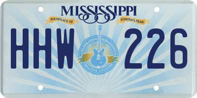 MS license plate HHW226