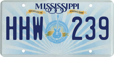 MS license plate HHW239