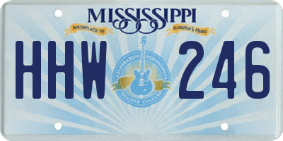 MS license plate HHW246