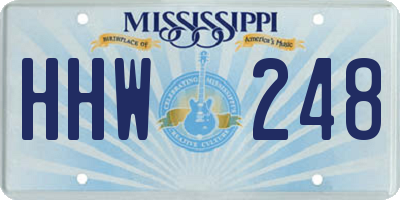 MS license plate HHW248