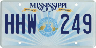 MS license plate HHW249