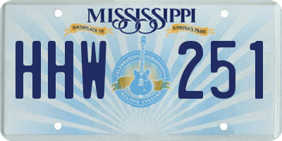 MS license plate HHW251