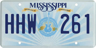 MS license plate HHW261