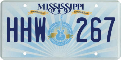 MS license plate HHW267