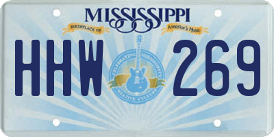 MS license plate HHW269