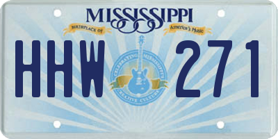 MS license plate HHW271