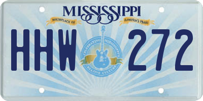 MS license plate HHW272