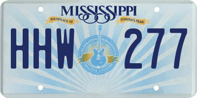 MS license plate HHW277